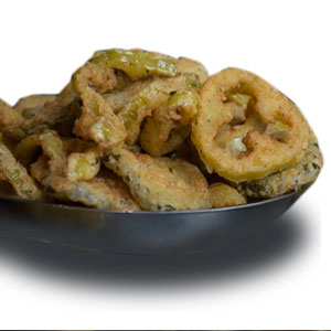 Pickles and Banana Peppers Breaded